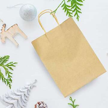 JOYIN 80 PCS Kraft Gift Bags – Eco-Friendly & Customizable