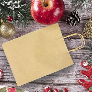 JOYIN 80 PCS Kraft Gift Bags – Eco-Friendly & Customizable