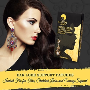 Ear Lobe Support Patches Prevent Tears and Strain