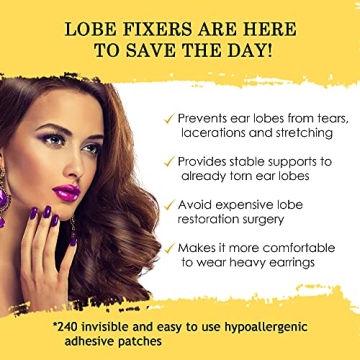 Ear Lobe Support Patches Prevent Tears and Strain