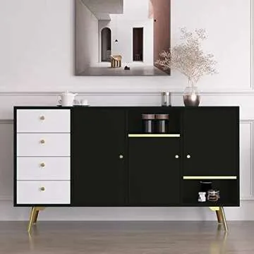 Yancorp 16"x 120" Matte Black Contact Paper for Cabinets and Drawers Peel and Stick Wallpaper Modern Removable Self-Adhesive Wallpaper for Countertops Bathroom Kitchen Vinyl Wrap (16"x120", Black)