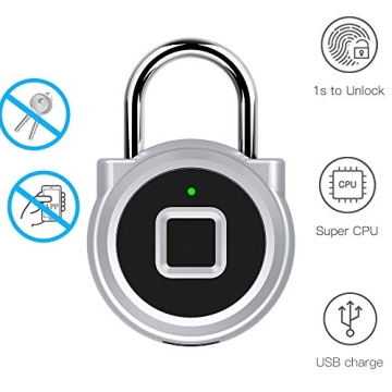 Fingerprint Padlock Mini Keyless Lock - High Security
