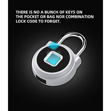 Fingerprint Padlock Mini Keyless Lock - High Security