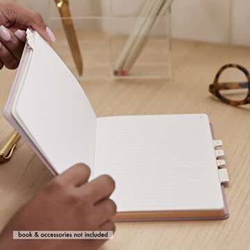 Vegan Leather Gold Foil Mini 12 Month Adhesive Tabs + 4 Extra for Folders, Pages. Organize your files, books and Agenda's with these Sticky January Through December File Tabs - Erin Condren