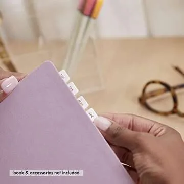 Vegan Leather Adhesive Tabs for Stylish Planner Organization