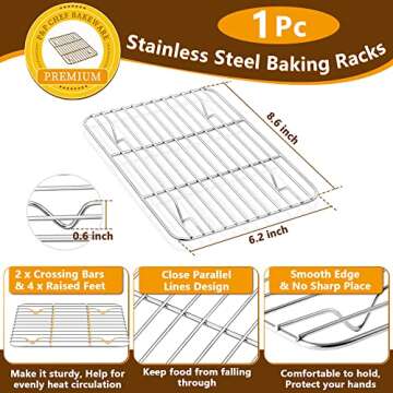 P&P CHEF Heavy Duty Baking Sheet Pan with Rack Set