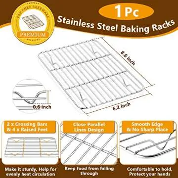 P&P CHEF Heavy Duty Baking Sheet Pan with Rack Set