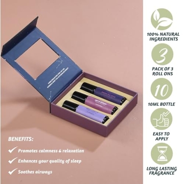 Folkulture Essential Oil Roll On Set - Calming Gift for Sleep