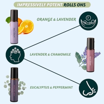 Folkulture Essential Oil Roll On Set - Calming Gift for Sleep