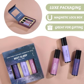 Folkulture Essential Oil Roll On Set - Calming Gift for Sleep