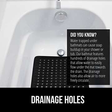 Gorilla Grip Shower Mat – Non-Slip Safety with Drain Holes