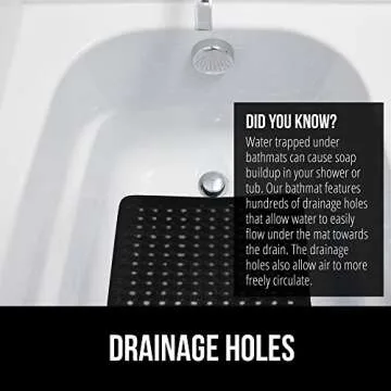 Gorilla Grip Shower Mat – Non-Slip Safety with Drain Holes