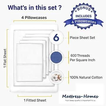 6-Piece Cal King Sheet Set - 600 Thread Count Luxury