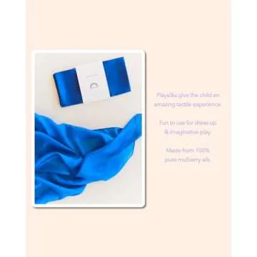 Sarah's Silks Royal Blue Playsilk - 100% Silk, Waldorf Toys, Bright Colored Play Scarves for Toddlers to use for Pretend Play | Montessori Toy for Kids