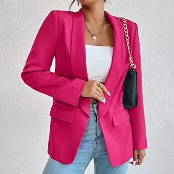 Womens Long Sleeve Casual Blazer Suit Jacket - Chic Style
