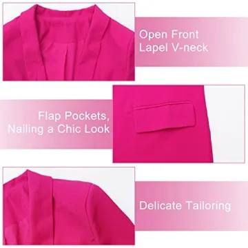 Womens Long Sleeve Casual Blazer Suit Jacket - Chic Style