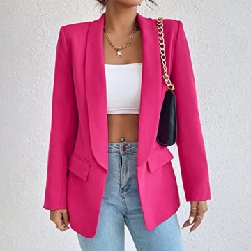 Womens Long Sleeve Casual Blazer Suit Jacket - Chic Style