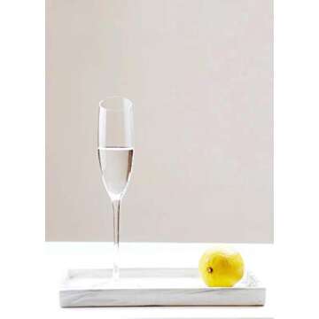 Goporcelain White Marble Bathroom Counter Tray - Ceramic Perfume Organizer and Jewelry Dish for Vani...