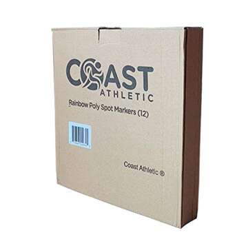 Coast Athletic Rainbow Poly Spot Markers - 12 Pack