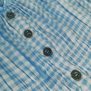 OSTOO Women's 2024 Summer Boho Floral Print Tiered Casual Flowy Long Maxi Dress(Blue Plaid,M)