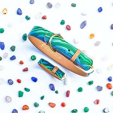 FriendshipCollar Dog Collar and Friendship Bracelet - Magical Malachite - Large