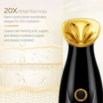 Colorfarm Facial Steamer Nano Ionic: Face Steamer Deep Cleaning Unclogs Pores - Humidifier Hot Mist Home Sauna Spa for Women Men Sinuses Moisturizing