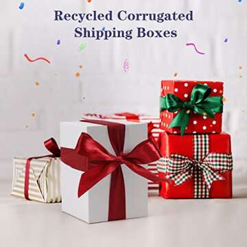 SPEPLA Shipping Boxes for Small Business, White 40 Pack 7x5x5 Inch Corrugated Cardboard Boxes for Pa...