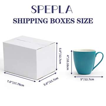 SPEPLA Shipping Boxes for Small Business, White 40 Pack 7x5x5 Inch Corrugated Cardboard Boxes for Packaging, Mailing, Storage