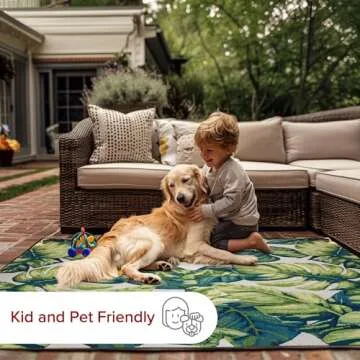 nuLOOM Lisa Floral 8x10 Rug - Indoor/Outdoor Versatile Design