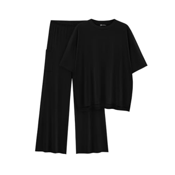 PRETTYGARDEN Women's Chic Casual Lounge Set in Black