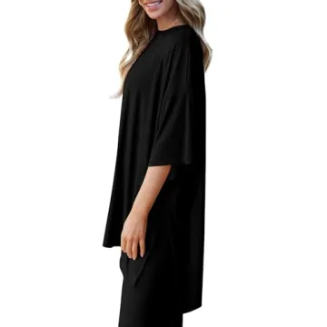 PRETTYGARDEN Women's Chic Casual Lounge Set in Black