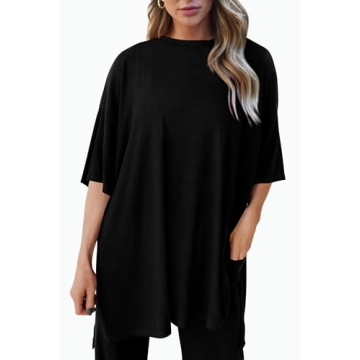 PRETTYGARDEN Women's Chic Casual Lounge Set in Black