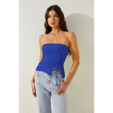 Stylish MISSACTIVER Strapless Tube Top for Women