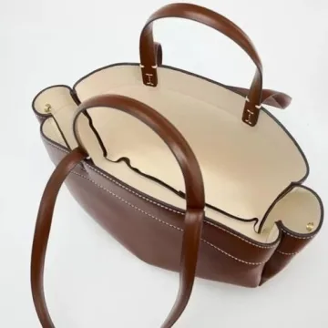 Sindlloger Women's Spacious Tote Bag in Brown for Elegance