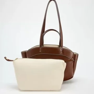 Sindlloger Women's Spacious Tote Bag in Brown for Elegance