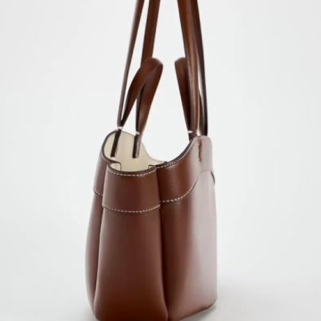 Sindlloger Women's Spacious Tote Bag in Brown for Elegance