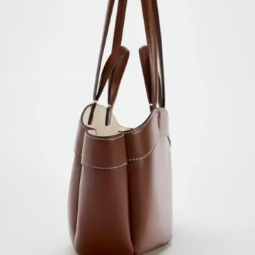 Sindlloger Women's Spacious Tote Bag in Brown for Elegance