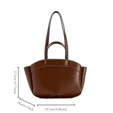 Sindlloger Women's Spacious Tote Bag in Brown for Elegance