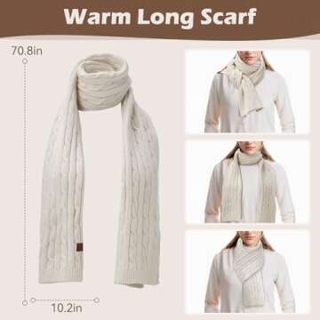 Warmiehomy Women’s Winter Hat Scarf Touchscreen Gloves Set