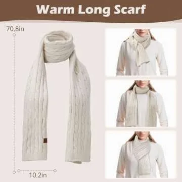 Warmiehomy Women’s Winter Hat Scarf Touchscreen Gloves Set