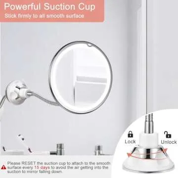 KEDSUM Lighted Makeup Mirror with 10X Magnification and Lights