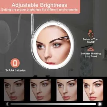 KEDSUM Lighted Makeup Mirror with 10X Magnification and Lights