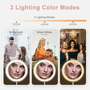 KEDSUM Lighted Makeup Mirror with 10X Magnification and Lights