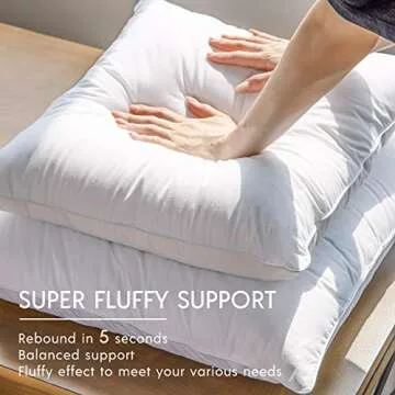 Phantoscope 20 x 20 Pillow Inserts - Throw Pillow Inserts with 100% Cotton Cover - Square Forms Microfiber Pillow Sham Stuffer - Couch Cushion Pillows 20 Inches, 2 Count (Pack of 1)