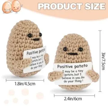 Cute Mini Funny Positive Potato Knitted Doll Gift