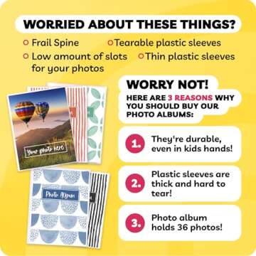 Photo Albums 4x6 Pictures - (Set of 8), by Paper Plan, Mini Albums, Each Can Hold Up To 36 Photos, W...