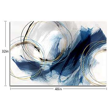 Wall Art Canvas Abstract Art Paintings Blue Fantasy Colorful Graffiti on White Background Modern Art...