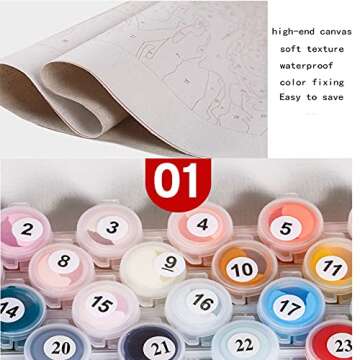 babeer Paint by Numbers - DIY Kits for All Ages