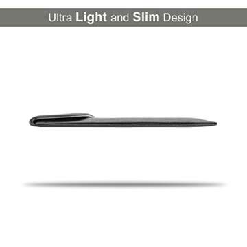 WALNEW 6 Inch Sleeve for All-New Kindle 2024 and 2022/Kindle 2019(J9G29R)/6" Kindle Paperwhite/Kindle Voyage/Kindle (8th Gen, 2016)/Kindle 4/5/Kindle Touch Protective Pouch Bag Case Cover, Gray