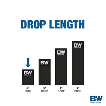 B&W Tow & Stow Adjustable Trailer Hitch - 10,000 GTW, Dual Ball